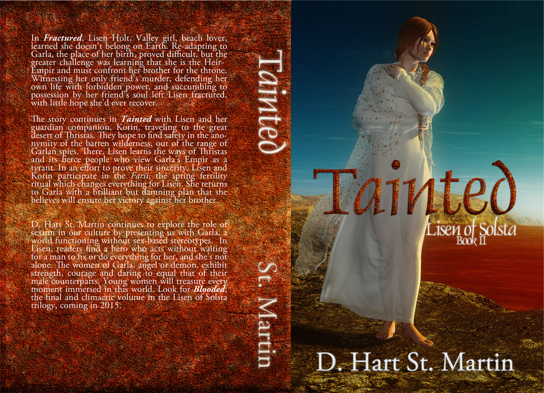 WillowRaven's book cover art and design (full wrap) for TAINTED, by D. Hart St. Martin