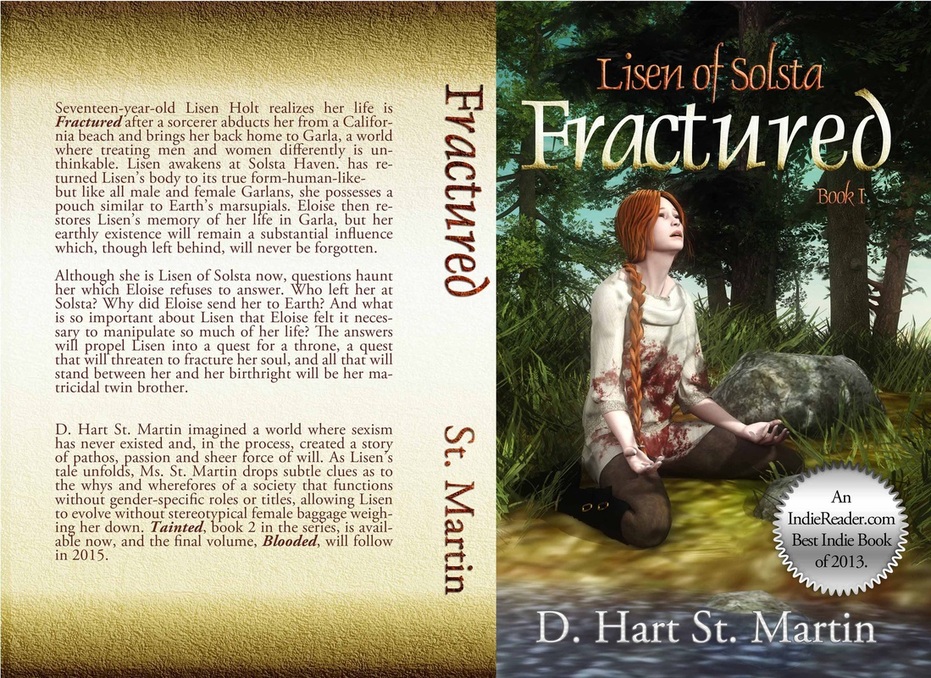 WillowRaven's book cover art and design (full wrap) for FRACTURED, by D. Hart St. Martin