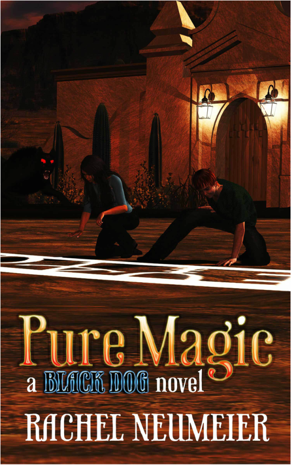 WillowRaven's book cover art and design for PURE MAGIC (a BLACK DOG novel), by Rachel Neumeier