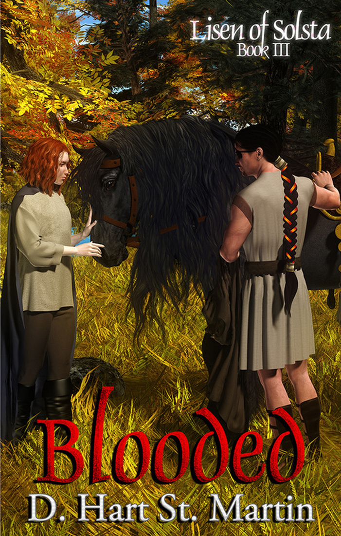 WillowRaven's book cover art and design for BLOODED, by D. Hart St. Martin