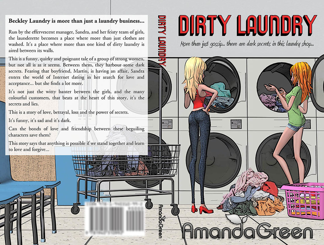 WillowRaven's book cover art and design (full wrap) for DIRTY LAUNDRY, by Amanda Green