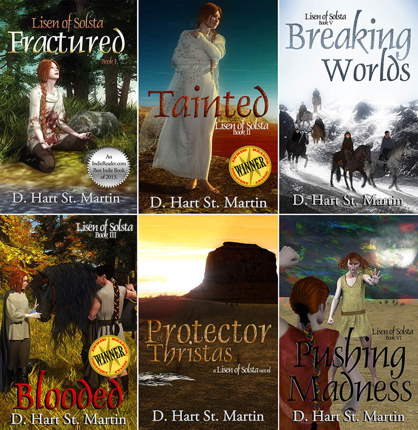WillowRaven's book covers for LISEN OF SOLTA book series, by D. Hart St. Martin