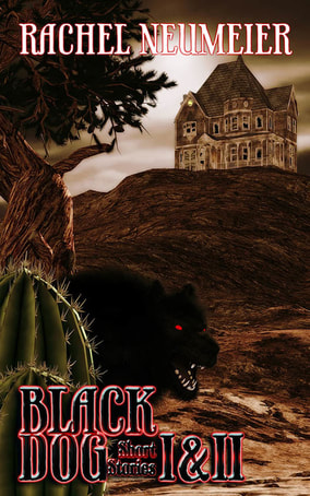 WillowRaven's book cover art and design for BLACK DOG Short Stories I & II, by Rachel Neumeier