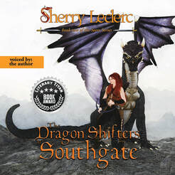 WillowRaven's audio book cover art and design for Sherry Leclerc's The Dragon Shifters at Southgate, book two of the Seers Series