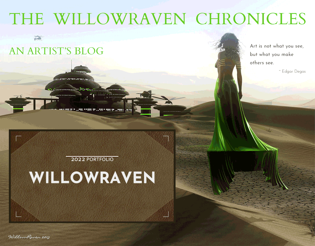 The WillowRaven Chronicles (An Artist's Blog) header image GIF
